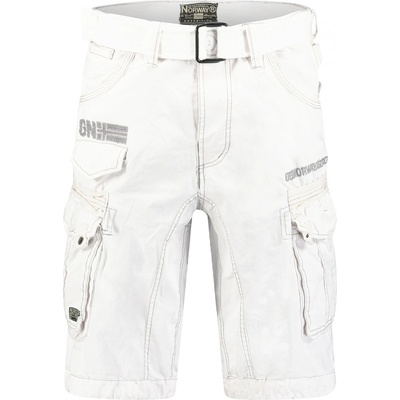 Geographical Norway nohavice pánske PANORAMIQUE MEN COLOR 063 bermudy kapsáče biela