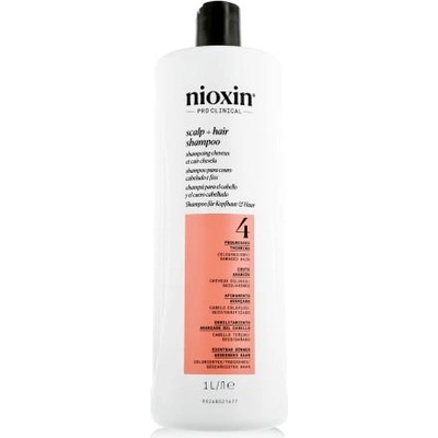 Nioxin System 4 Scalp + Hair Shampoo 1000 ml укрепващ шампоан за тънка и изтощена боядисана коса за жени