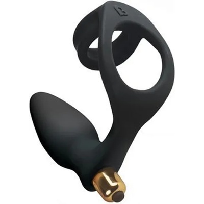 Rocks-Off Двоен пенис ринг с анален вибро Butt Plug "ROCKS OFF ZEN" 10 см