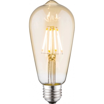 JUST LIGHT Filam. LED žárovka E27, ST64, 346lm, 2700K, 4W, jantar. sklo