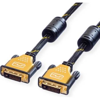 Image 1 of Roline Кабел Roline 11.04. 5514, от DVI-D 24+1(м) към DVI-D 24+1(м), 5m, черен (11.04.5514)