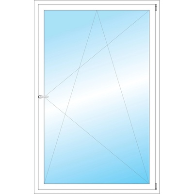 Okna Hned Plastové okno 1200 x 1850 mm bílé otevíravé a sklopné pravé