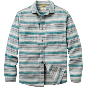 Passenger Мъжка риза с копчета Passenger Backcountry Stripe Light Shirt - Grey Marl / Mediterranean Stripe (033-3113-0112)