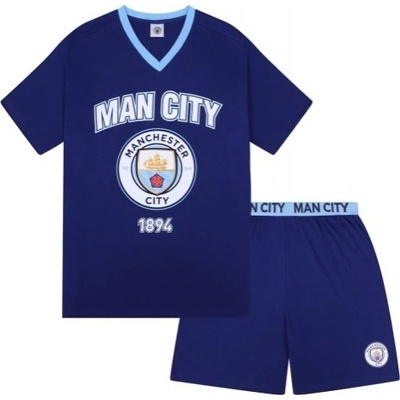 Manchester City pánské pyžamo krátké tm.modré