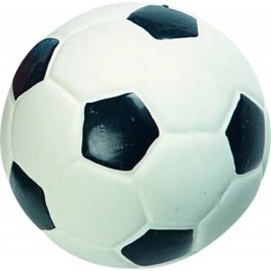 Flamingo Toy Jaxon Football White & Black - играчка за куче, футболна топка - латекс, с пищялка, 8, 5 см - 1 бр, Белгия - 500940