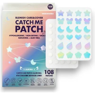 Catch Me Patch Mix holografických a klasických náplastí na akné AURORA 108 ks