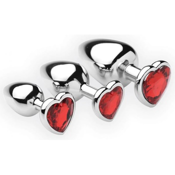 Image 1 of Frisky Chrome Hearts 3-Piece Butt Plug Set