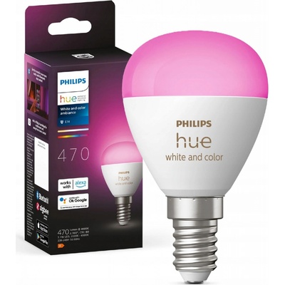 Philips LED RGBW Stmívatelná žárovka Hue WACA P45 E14/5,1W/230V 2000-6500K P5749
