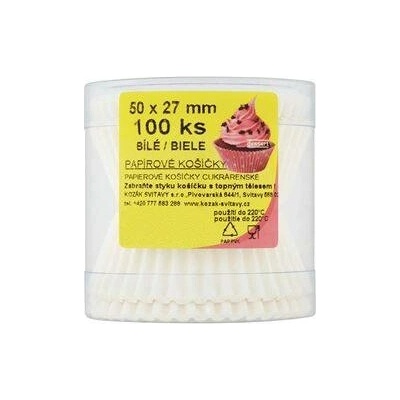 Košíček cukrářský(100ks/kra)50x27mm bílý