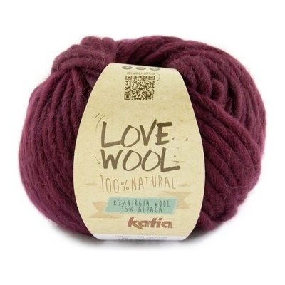 LOVE WOOL Katia Farby LOVE WOOL: 129 tmavá vínová - VÝPREDAJ