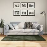 vidaXL Килим HUARTE с къс косъм, мек и миещ се, горско зелен 80x150 см (375090)