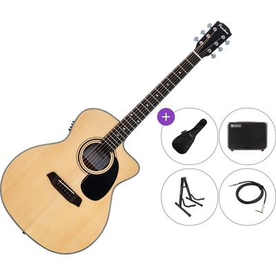 Pasadena PGC-100E Premium SET Natural Електро-акустична китара Джъмбо