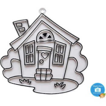 Anděl Šablona plastová pro barvy na sklo DOMEK 8 cm