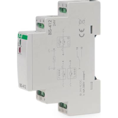 BIS-412/24 - Skupinové (hotelové) impulzné relé, 24V, 16A, 1x NO/NC