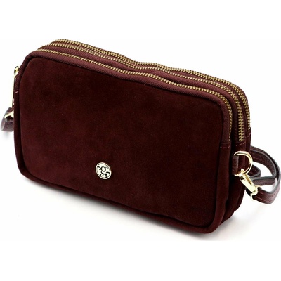 Gregorio dámska kožená crossbody kabelka bordová malá 1749