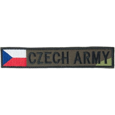Nášivka:CZECH ARMY - jmenovka s vlajkou vz. 95 zelený | barevná