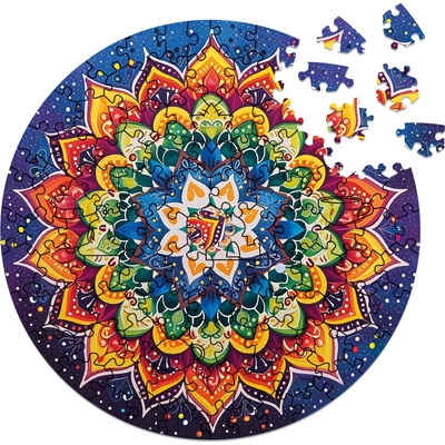 Milliwood Дървен пъзел Milliwood, Peace and Harmony, 100 части - Мандала през нощта (XS-Mandala-5066)