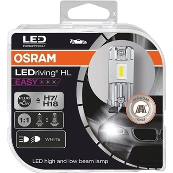 OSRAM LED автомобилни крушки Osram LEDriving - HL Easy, H7/H18, 16.2W, 2 броя (20650201112)
