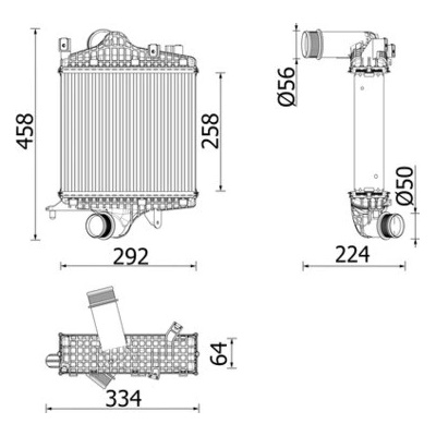 Chladič plniaceho vzduchu MAHLE ORIGINAL CI 672 000P (CI672000P)