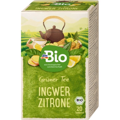 dmBio zelený čaj zázvor & citron 40 g