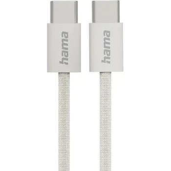 Image 1 of Hama Кабел за зареждане "Fabric", USB-C - USB-C, 1 m, Nylon, сив (HAMA-201728)
