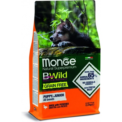 BWild Grain Free Puppy & Junior All Breeds - патешко с картофи 2, 5 кг