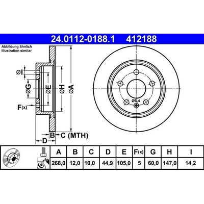 Brzdový kotouč ATE 24.0112-0188.1