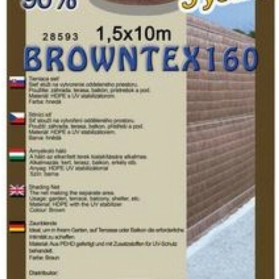 Trebor Sieť tieniaca Browntex 1,5x10m hnedá