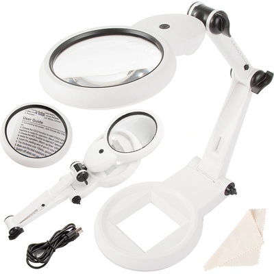 Verk 09142 Multifunkční lupa s LED osvětlením, zvětšení 12x, 8x – Zboží Dáma