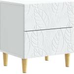 vidaXL Нощно шкафче Бяло 43 x 34, 5 x 48 см Инженерна дървесина (894985)