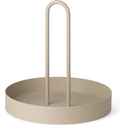 ferm LIVING Kovový podnos s úchytkou Cashmere 28 cm