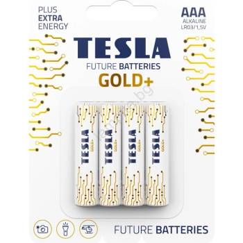 Image 1 of TESLA - 4 бр. Алкална батерия AAA GOLD+ 1, 5V 1350 mAh (TS0012)