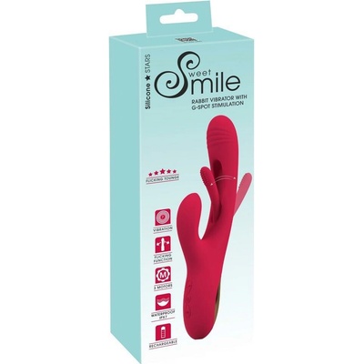 Sweet Smile Rabbit with G-Spot Stimulation Red