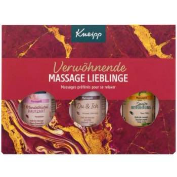 Kneipp Massage Oil Gift Set подаръчен комплект: масажно масло Almond Blossoms (Mandelblüten Hautzart) 20 ml + масажно масло Patchouli (Do & Ich) 20 ml + масажно масло Ylang-Ylang (Sanfte Berührung) 20 ml