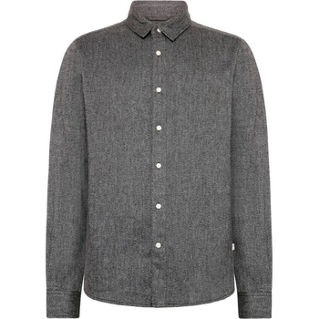 KnowledgeCotton Apparel Мъжка риза с копчета KnowledgeCotton Apparel Regular Fit Dobby Look Shirt - Chocolate Torte - размер XXL (033-2929-0115)