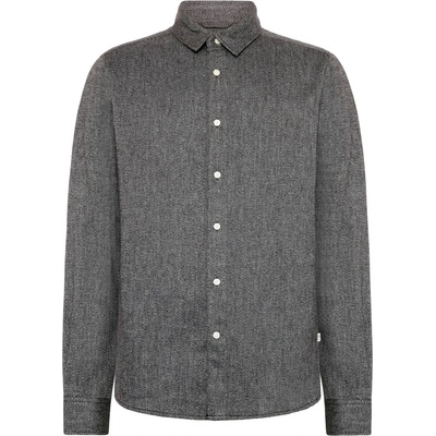 KnowledgeCotton Apparel Мъжка риза с копчета KnowledgeCotton Apparel Regular Fit Dobby Look Shirt - Chocolate Torte - размер XXL (033-2929-0115)