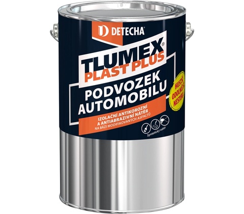 Detecha Tlumex Plast Plus antikorozní barva na auto a podvozek, černá, 4 kg