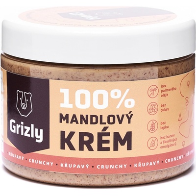 GRIZLY Mandľový krém chrumkavý 100% 500 g