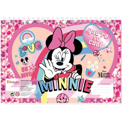Diakakis Скицник със спирала А4, 30л, Minnie 2 (30204-А-MINNIE 2)