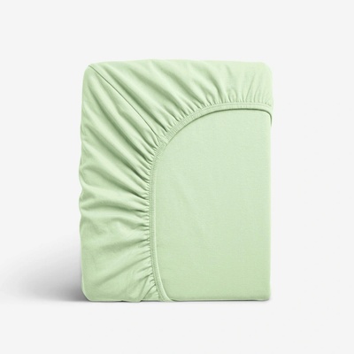 Goldea jersey elastické prostěradlo světle zelené 90x200