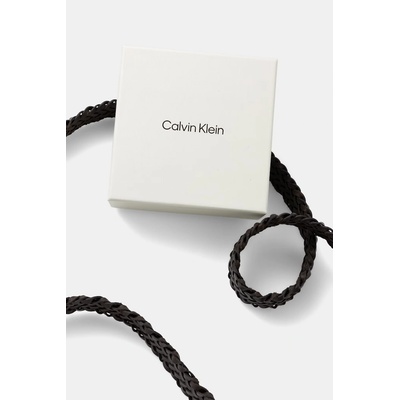 Calvin Klein плетен колан мъжки от кожа (LV04D7061G)