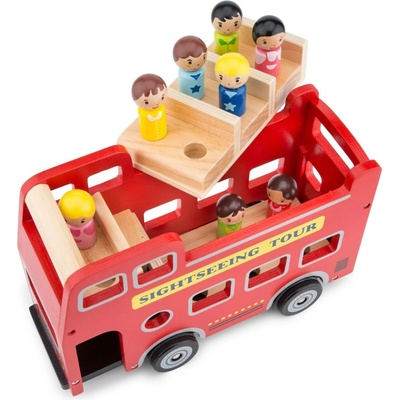 New Classic Toys Dřevěný městský autobus a 9 figurek