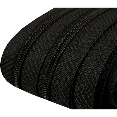 Pro Háčkování Zip spirálový 3 mm metráž - černá 5 m