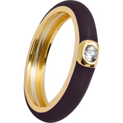 Aleyolé prstýnek Aubergine Pie gold OAL300044