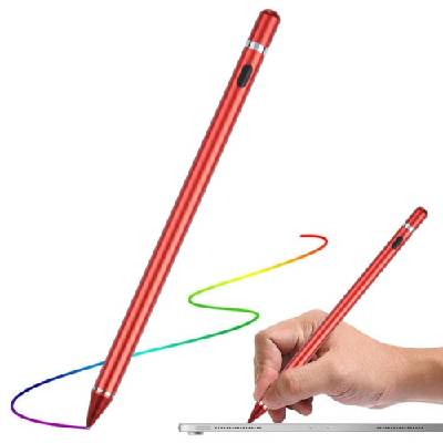 Писалка стилус KaDigital Premium Active Stylus Pen за таблет и телефон, Червен (cp-ASP-R)