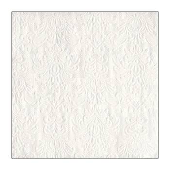 Amabiente Салфетки Ambiente Elegance white, релефни, 15 броя (13304925)