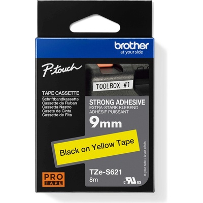 Brother TZe-S621 žltá/čierna 9 mm