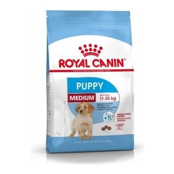 Royal Canin Royal Canin Medium Puppy Храна за кучета, суха, за малки на възраст, средна порода, с царевица и птиче месо, 4 kg