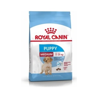 Royal Canin Royal Canin Medium Puppy Храна за кучета, суха, за малки на възраст, средна порода, с царевица и птиче месо, 4 kg