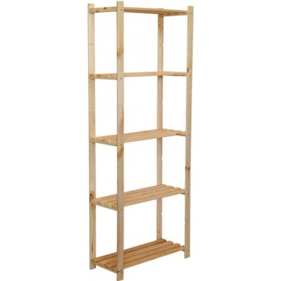 TvojRegal Regál drevený RA-5-65 170 x 65 x 28 cm 5 políc borovica
